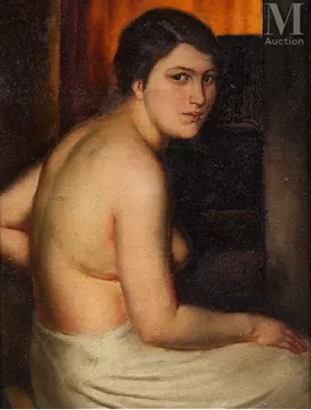 Femme nue assise