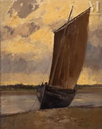 Bateau à marée basse