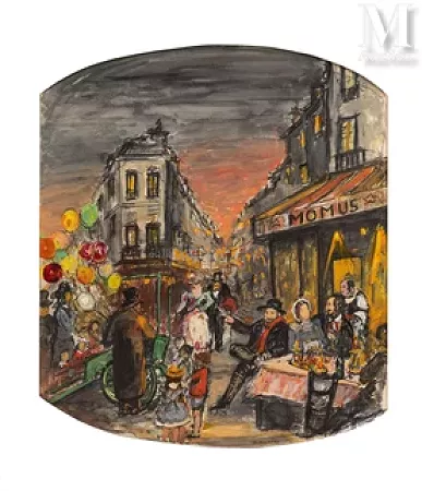 Projet de décor pour le café Momus - La Bohême