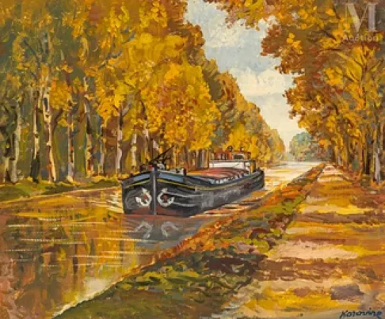 Péniche sur le canal