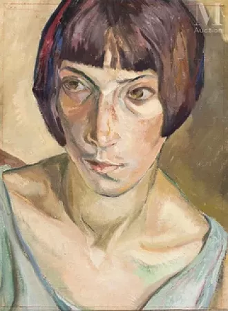 Portrait de jeune femme à la coupe au carré