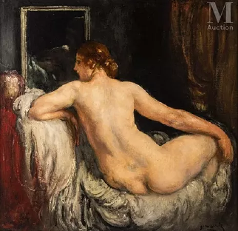 Nu de dos au miroir