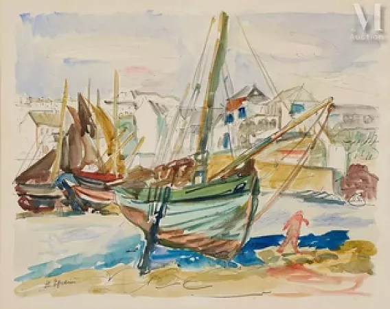 Les bateaux à marée basse en Bretagne