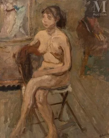 Nu dans l'atelier de l'artiste