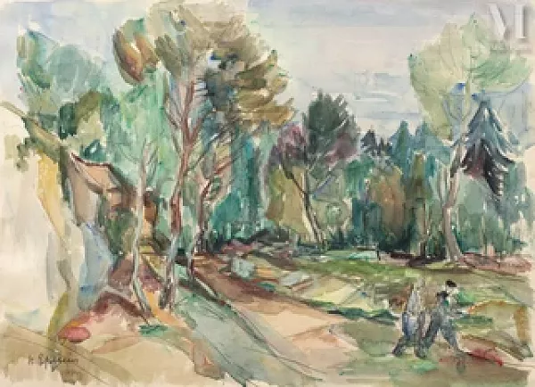 Promeneur en lisière de forêt