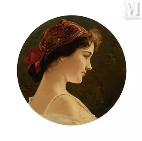 Portrait de la fille de l’artiste, Mlle Olga de Brozik