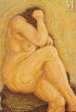 Femme nue assise