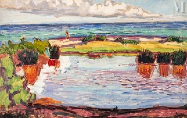 Etang au bord de la mer