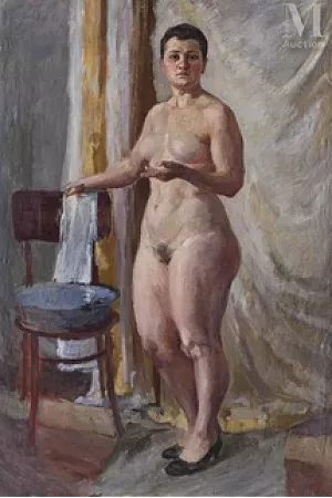 Femme à la toilette