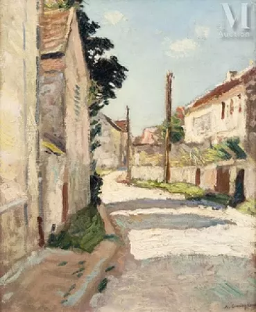 Rue de village près de la Ferrière-sur-Risle