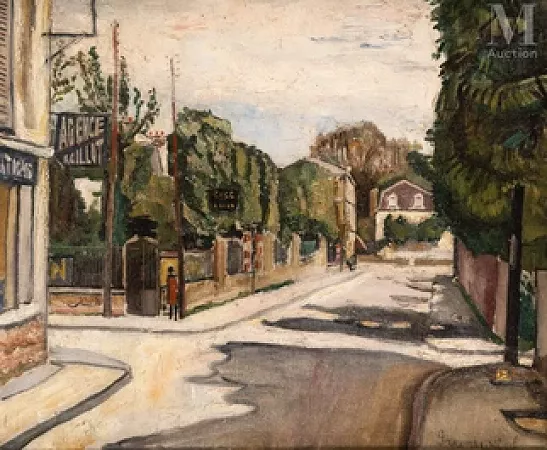 Rue au Vésinet, effet de soleil
