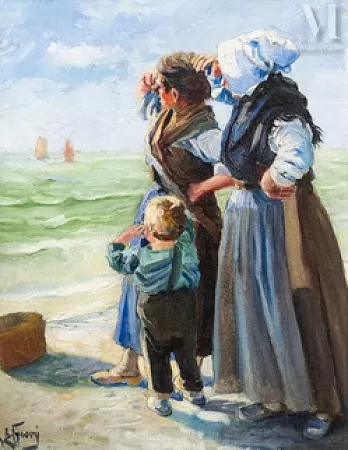 Normands sur la plage