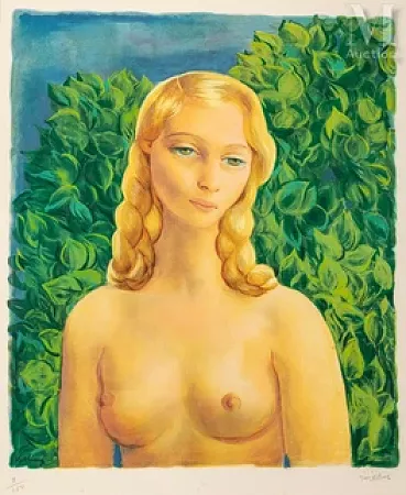 Jeune femme aux seins nus
