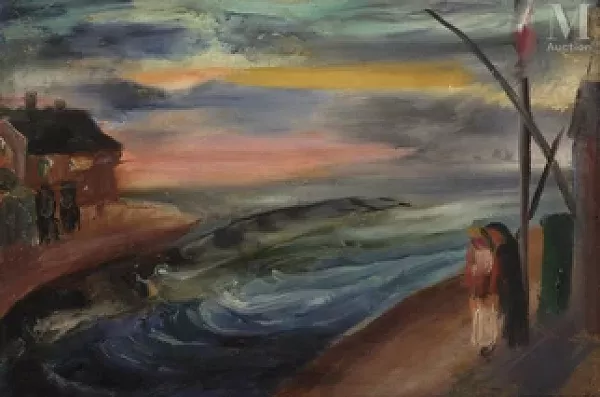Personnages en bord de mer