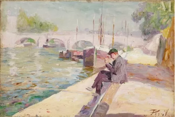 Le pêcheur au bord de la Seine