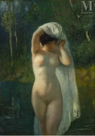 Baigneuse au drapé