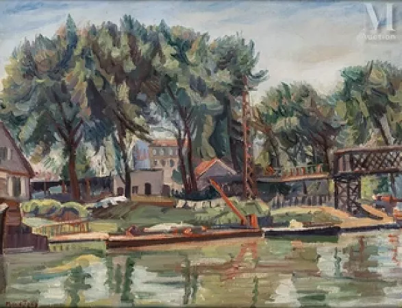 Barques au bord du Loing
