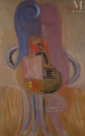 Palette et livre sur la chaise
