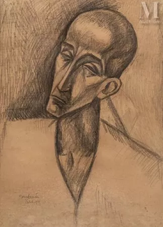 Etude de visage pour Saint-François d'Assise