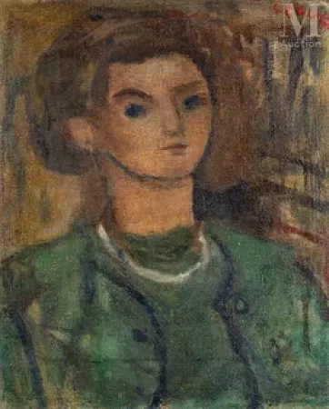 Portrait de femme en vert