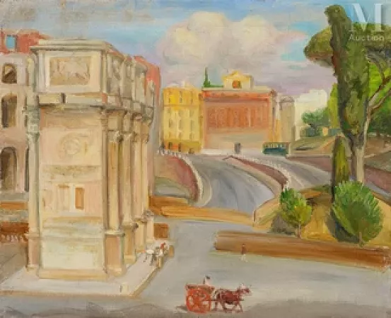 L’Arc de Constantin et le Colisée à Rome