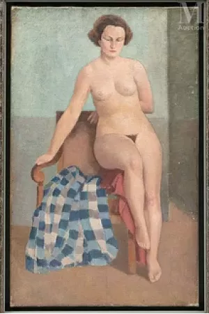 Femme nue assise
