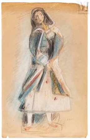 Femme au capuchon