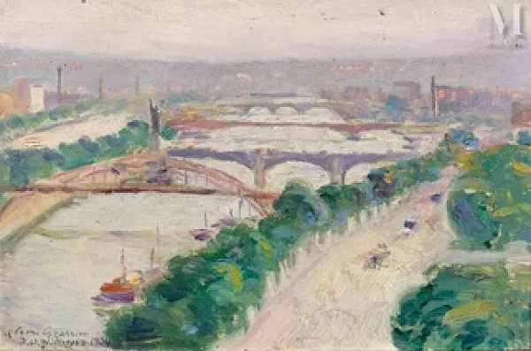 Vue des ponts de Paris