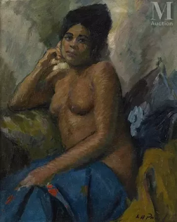 Femme nue au drapé