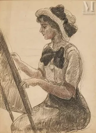 La peintre au chevalet