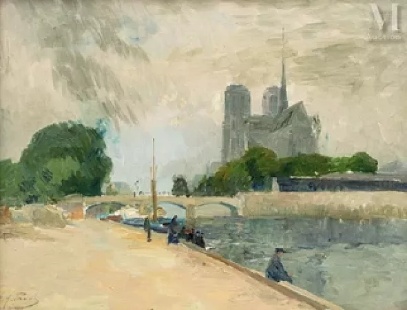 Les quais, chevet de Notre Dame de Paris