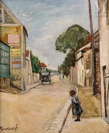 Jeune enfant dans la rue au Vésinet