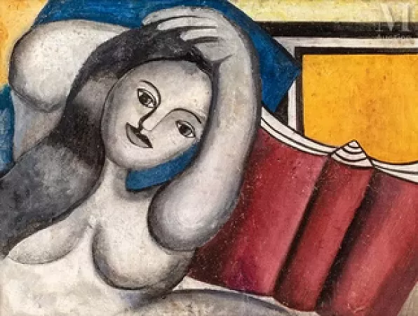 Composition avec une figure féminine