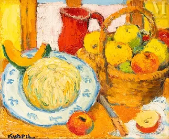 Nature morte au pichet rouge