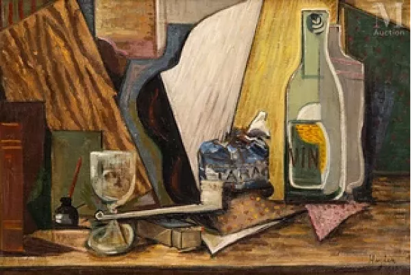 Henri HAYDEN (Varsovie 1883 - Paris 1970) — Nature morte, pipe et tabac