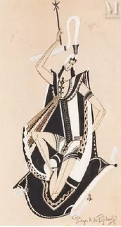 Projet de costume, le prince indien