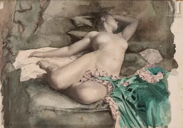 Nu aux draps de soie