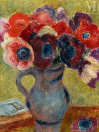 Anémones dans un vase