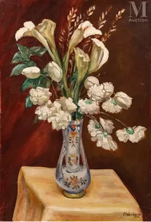 Bouquet d'arums et tulipes
