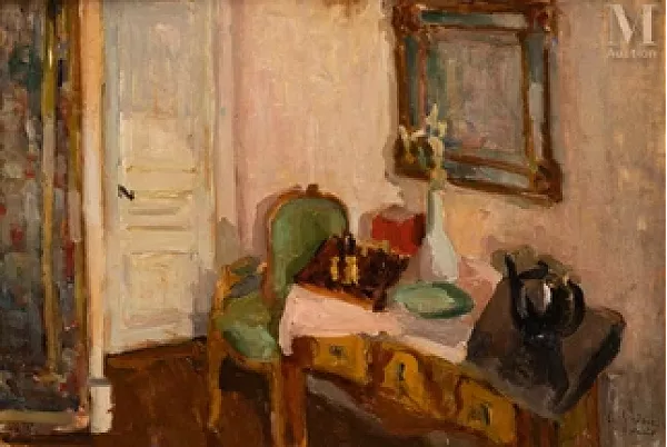 Jeu d’échecs dans un intérieur