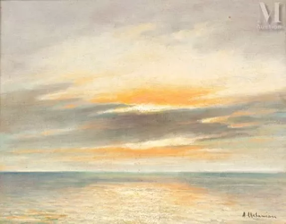 Coucher de soleil sur la mer