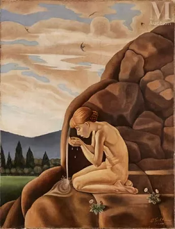 Nu à la source