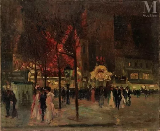 À la sortie du Moulin Rouge