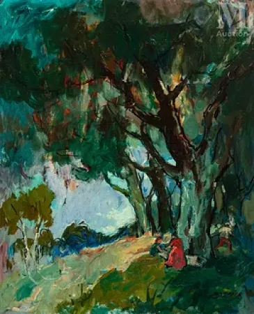 Promenade à l’orée du bois, circa 1940