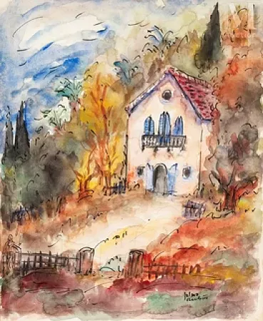 Maison dans un paysage