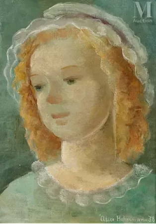 Portrait de jeune fille aux cheveux blonds