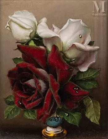 Bouquet de roses aux perles d'eau