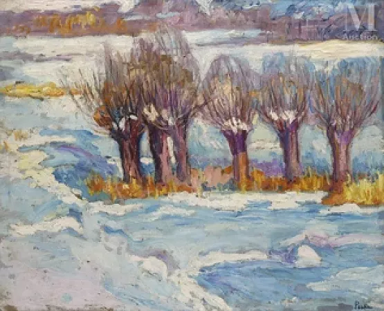 Les saules sous la neige