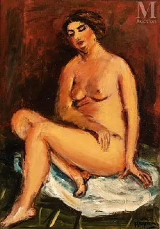 Femme nue au drapé