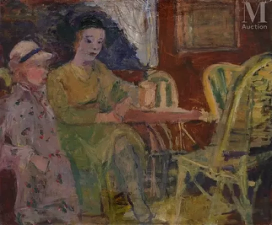 Famille en terrasse